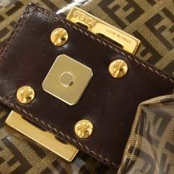 Pre Owned حقيبة فندي باغيت بي ڤي سي بني زوكينو