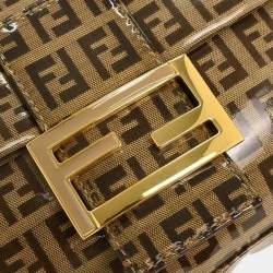 Pre Owned حقيبة فندي باغيت بي ڤي سي بني زوكينو