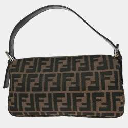مملوكة مسبقًا Fendi Brown Canvas Zucca Baguette Handbag