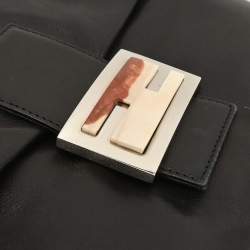 Pre Owned Fendi Baguette Black Lambskin Leather Shoulder Bag