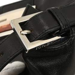 Pre Owned Fendi Baguette Black Lambskin Leather Shoulder Bag