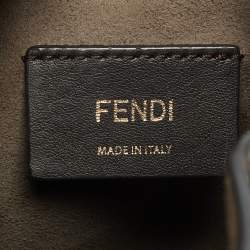 Pre Owned Fendi Mon Tresor Mini Black/Brown FF Leather Bucket Bag