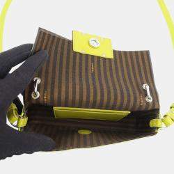 Pre Owned ```json
{"name": "Fendi Baguette Phone Pouch Light Green/Brown Satin", "name_ar": "حقيبة هاتف باغيت فنندي ساتان أخضر فاتح/بني"}
```