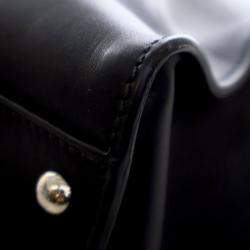 Pre Owned Fendi Peekaboo Monster Eyes Large Calfskin Leather Top Handle Bag