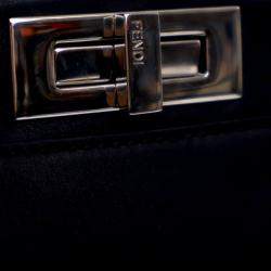 Pre Owned Fendi Peekaboo Monster Eyes Large Calfskin Leather Top Handle Bag