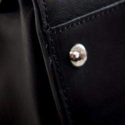 Pre Owned Fendi Peekaboo Monster Eyes Large Calfskin Leather Top Handle Bag