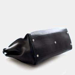 Pre Owned Fendi Peekaboo Monster Eyes Large Calfskin Leather Top Handle Bag