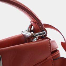 Pre Owned Fendi Peekaboo Iconic Waves Mini Nappa Leather Satchel Bag