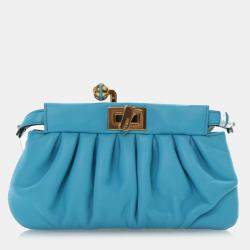 Pre Owned حقيبة كلتش فندي بيكابو كليك جلد نابا