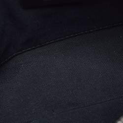 Pre Owned Fendi Flowerland By The Way Mini Black Leather and Python Trim Shoulder Bag