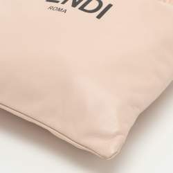 Pre Owned Fendi Pink Leather Drawstring Crossbody Pouch