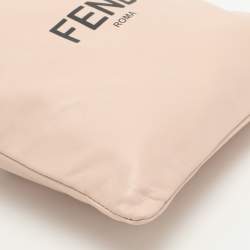 Pre Owned Fendi Pink Leather Drawstring Crossbody Pouch
