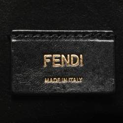 Pre Owned Fendi Pink Leather Drawstring Crossbody Pouch