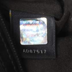 Pre Owned Fendi Forever Brown/Black Zucchino Canvas and Leather Baguette Bag