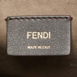 Pre Owned حقيبة فاندي كان أي لوغو جلد بيج/بني و مخمل إف إف بيد علوية