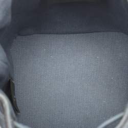 Pre Owned Fendi Mon Tresor Mini Blue Canvas Leather Bucket Bag