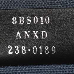 Pre Owned Fendi Mon Tresor Mini Blue Canvas Leather Bucket Bag