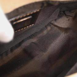 Pre Owned Fendi Zucca Beige Linen Shoulder Bag