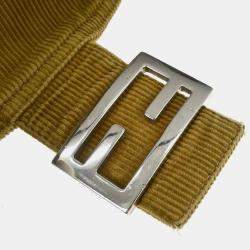 Pre Owned حقيبة فندي يد قطن بني