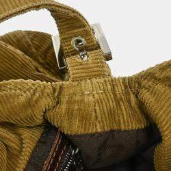 Pre Owned حقيبة فندي يد قطن بني