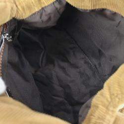 Pre Owned حقيبة فندي يد قطن بني