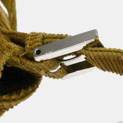 Pre Owned حقيبة فندي يد قطن بني