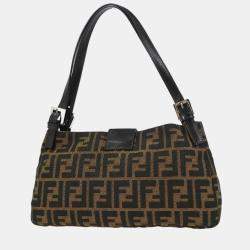 Pre Owned حقيبة يد توت فندي قماش زوكا بني