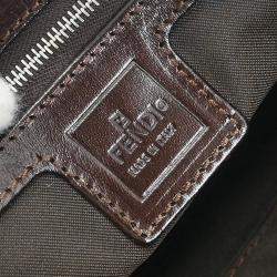 Pre Owned حقيبة يد توت فندي قماش زوكا بني