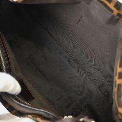 Pre Owned حقيبة يد توت فندي قماش زوكا بني