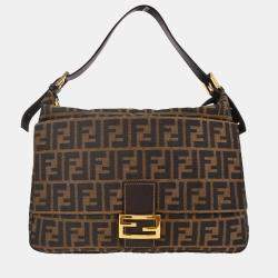 Pre Owned حقيبة فندي زوكا كانفاس بنية