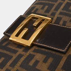 Pre Owned حقيبة فندي زوكا كانفاس بنية