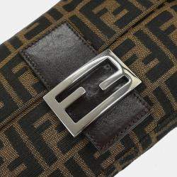 Pre Owned Fendi Brown Zucca Baguette Handbag