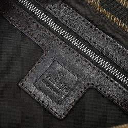 Pre Owned Fendi Brown Zucca Baguette Handbag