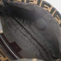 Pre Owned Fendi Brown Zucca Baguette Handbag