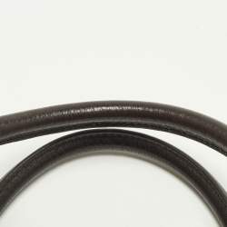 Pre Owned Fendi Forever Bauletto Tobacco Zucca Canvas and Leather Bag