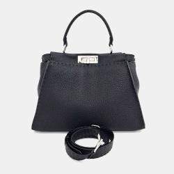 Pre Owned Fendi Leather Selleria Peekaboo Regular