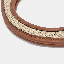 Pre Owned Fendi Beige, Brown Raffia Shopper Bag