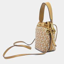 Pre Owned Fendi Multicolor Fabric and Leather Montresor Bucket Bag Mini