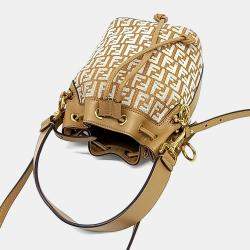 Pre Owned Fendi Multicolor Fabric and Leather Montresor Bucket Bag Mini