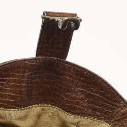 Pre Owned حقيبة فندي شيف دو جور كانفاس زوكا تبغ متوسطة