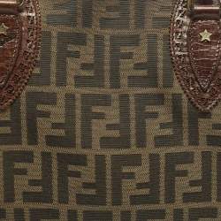 Pre Owned حقيبة فندي شيف دو جور كانفاس زوكا تبغ متوسطة