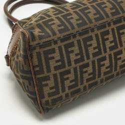 Pre Owned حقيبة فندي شيف دو جور كانفاس زوكا تبغ متوسطة