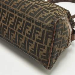 Pre Owned حقيبة فندي شيف دو جور كانفاس زوكا تبغ متوسطة