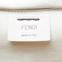 Pre Owned Fendi 3Jours Medium Brown/Off White Leather Tote