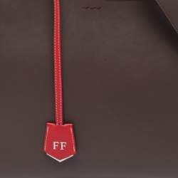 Pre Owned Fendi 3Jours Medium Brown/Off White Leather Tote