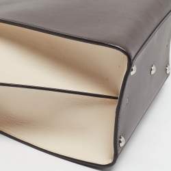 Pre Owned Fendi 3Jours Medium Brown/Off White Leather Tote