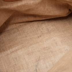 Pre Owned Fendi Villa Borghese Grand Tan Selleria Leather Tote