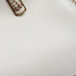 Pre Owned Fendi First Small White Leather and Python Clutch Bag