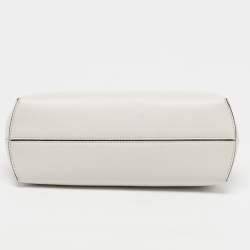 Pre Owned Fendi First Small White Leather and Python Clutch Bag