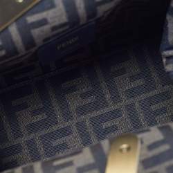 Pre Owned Fendi First Small White Leather and Python Clutch Bag